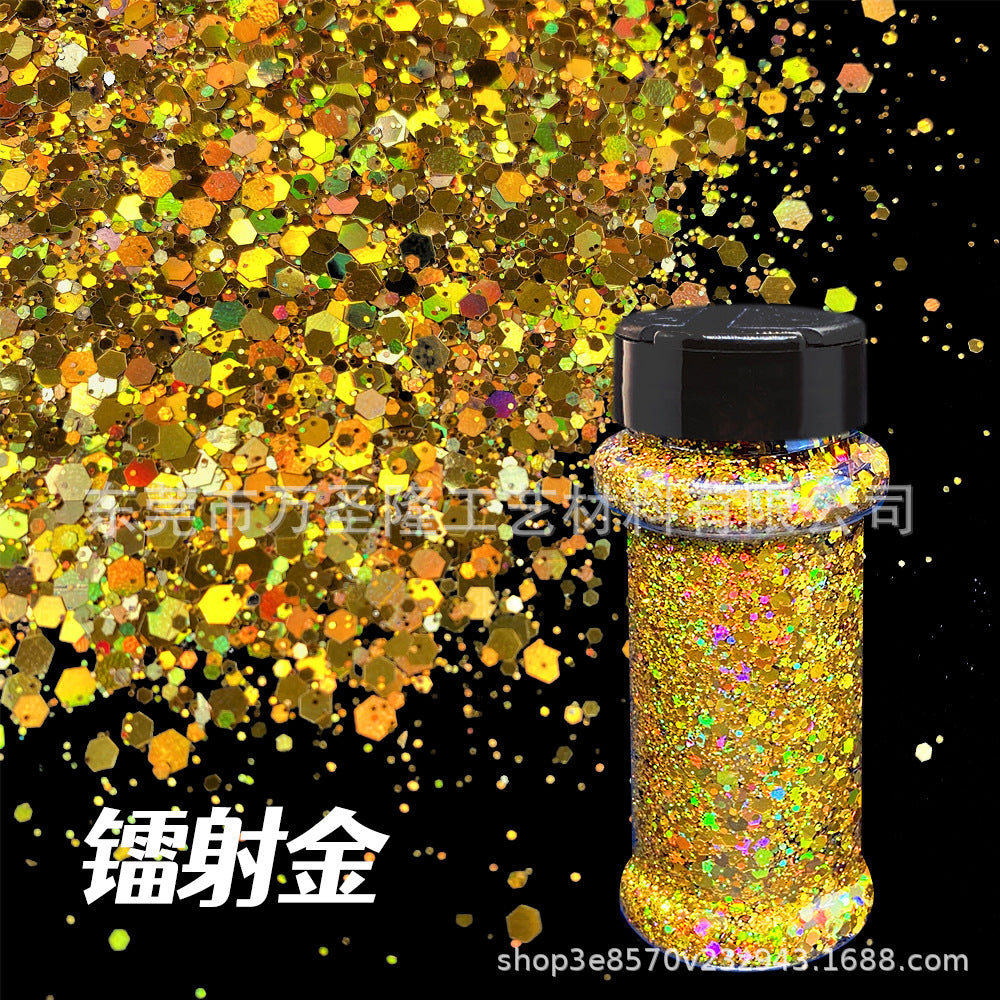 Wholesale Holographic Bottle Glitter Nail Art Colorful Sequins
